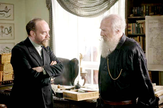 Paul Giamatti stars as Vladimir Chertkov and Christopher Plummer stars as Leo Tolstoy in Sony Pictures Classics' The Last Station (2009)
