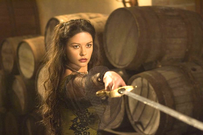 Catherine Zeta-Jones as Elena de La Vega in the sequel of Zorro