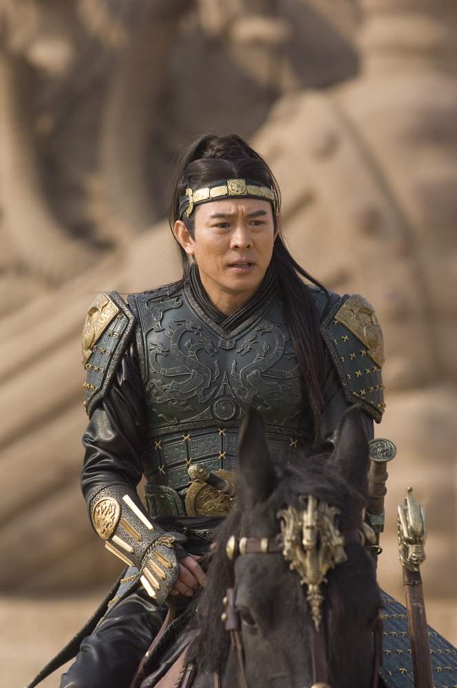 JET LI as the vicious Han Emperor in The Mummy: Tomb of the Dragon Emperor.