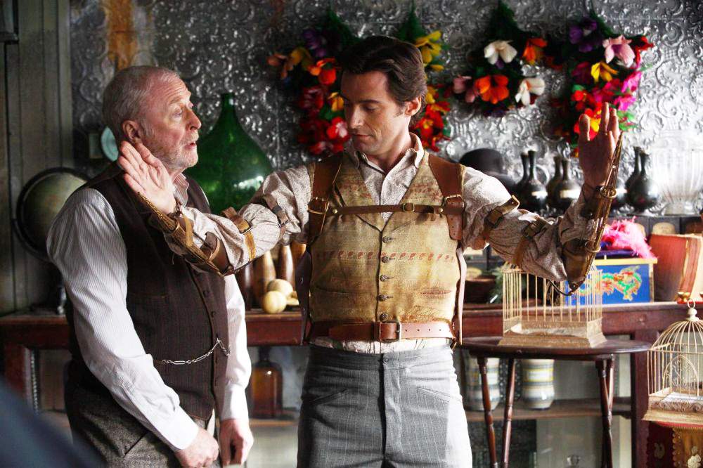 Michael Caine and Hugh Jackman in Touchstone Pictures' The Prestige (2006)