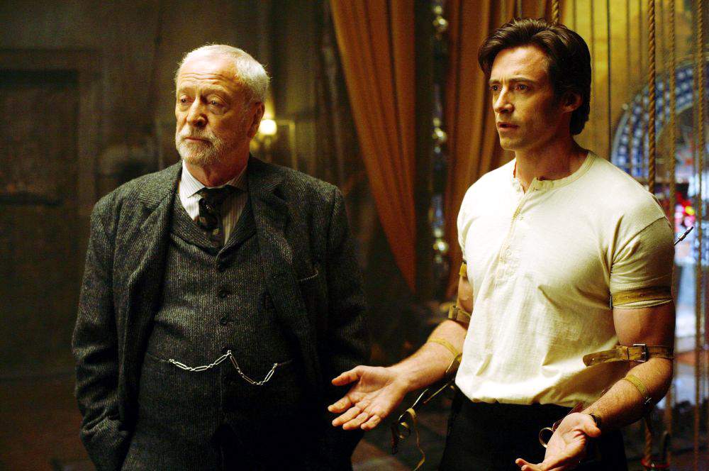 Michael Caine and Hugh Jackman in Touchstone Pictures' The Prestige (2006)