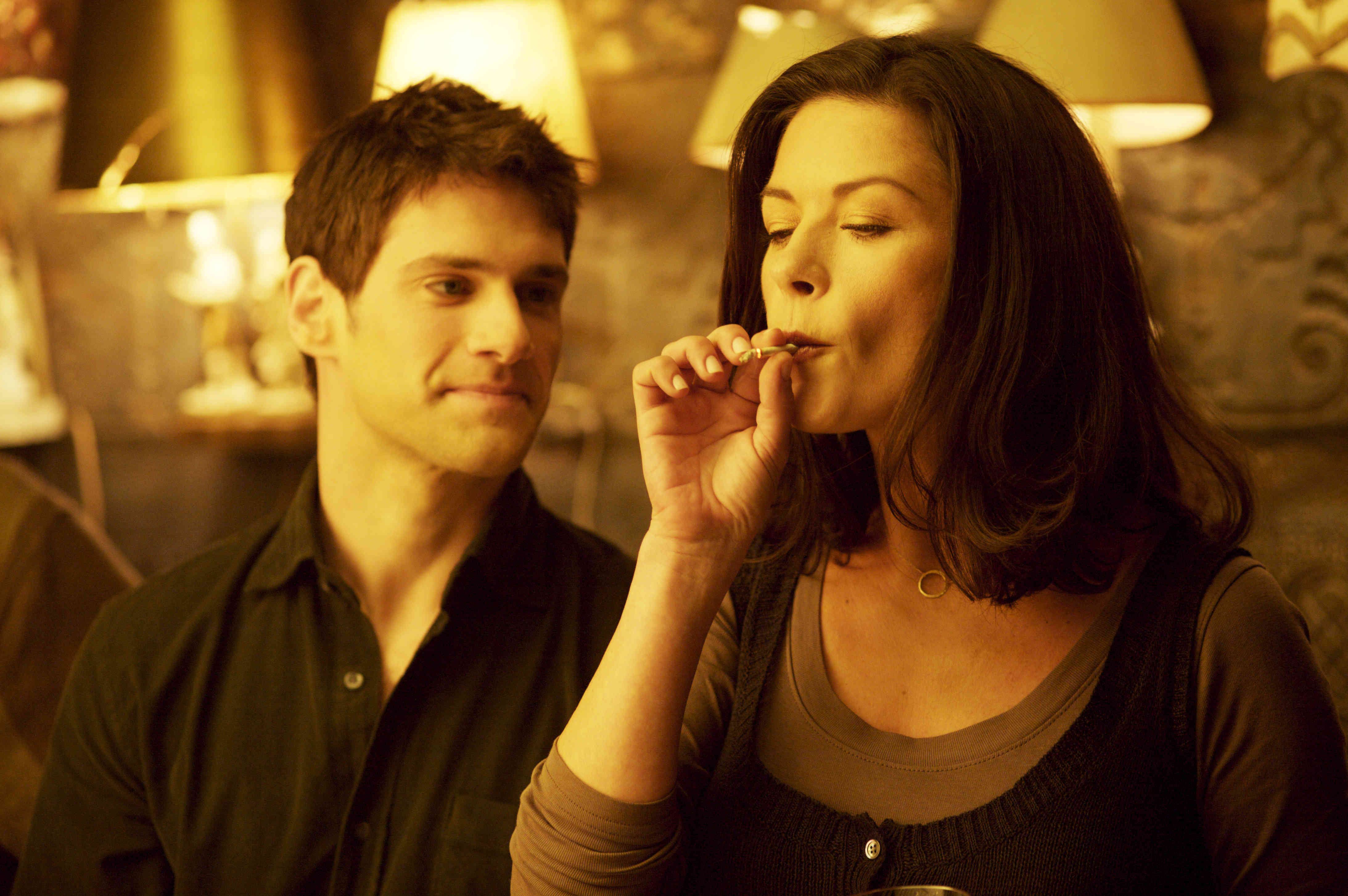 Justin Bartha stars as Aram Finklestein and Catherine Zeta-Jones stars as Sandy in The Weinstein Company's The Rebound (2010)