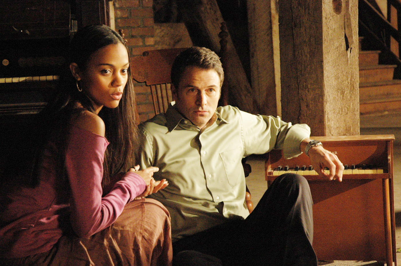 Zoe Saldana stars as Cassie and Tim Daly stars as Bryan Becket in IFC Films' The Skeptic (2009)