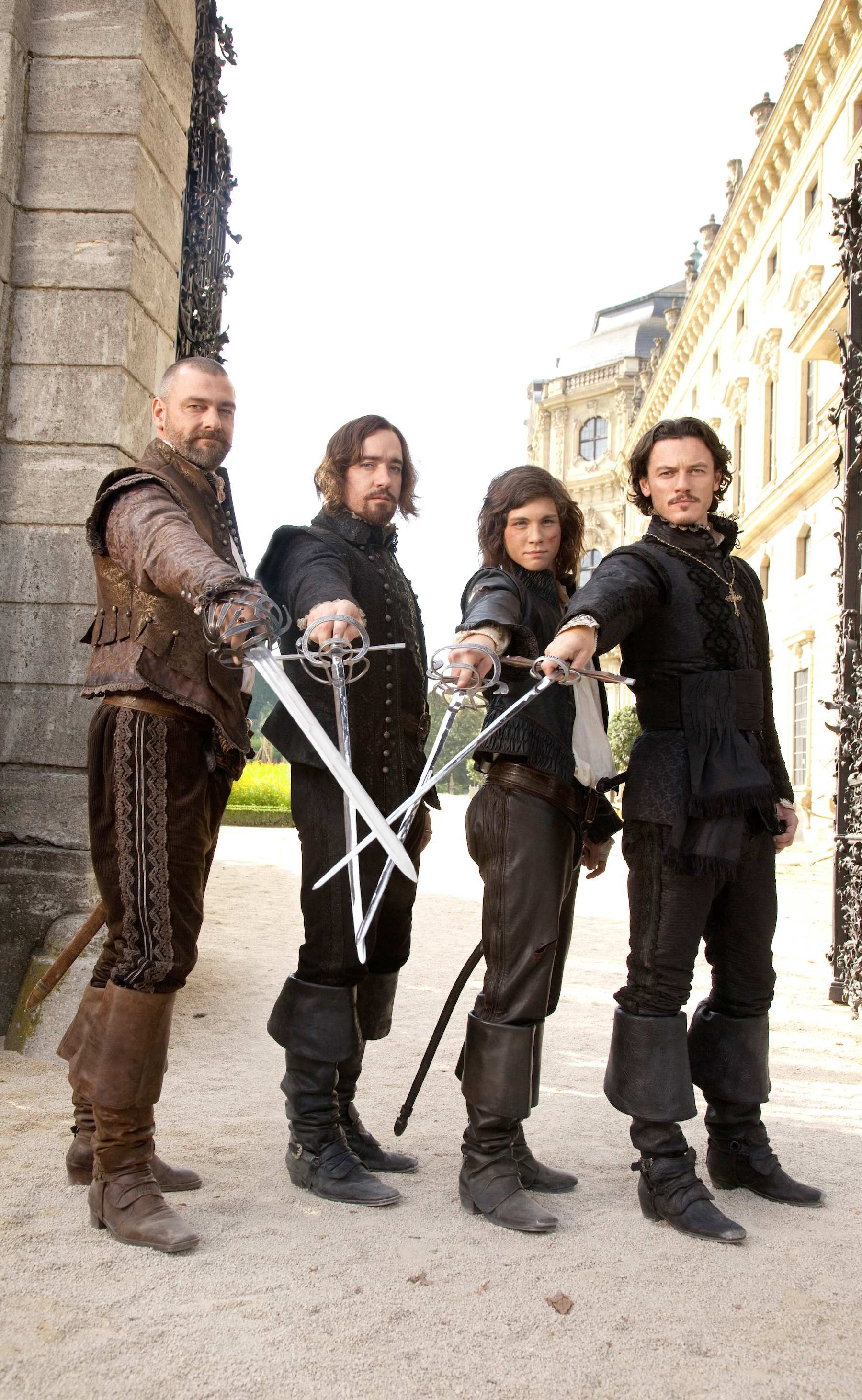 Ray Stevenson, Matthew Macfadyen, Logan Lerman and Luke Evans in Summit Entertainment's The Three Musketeers (2011)