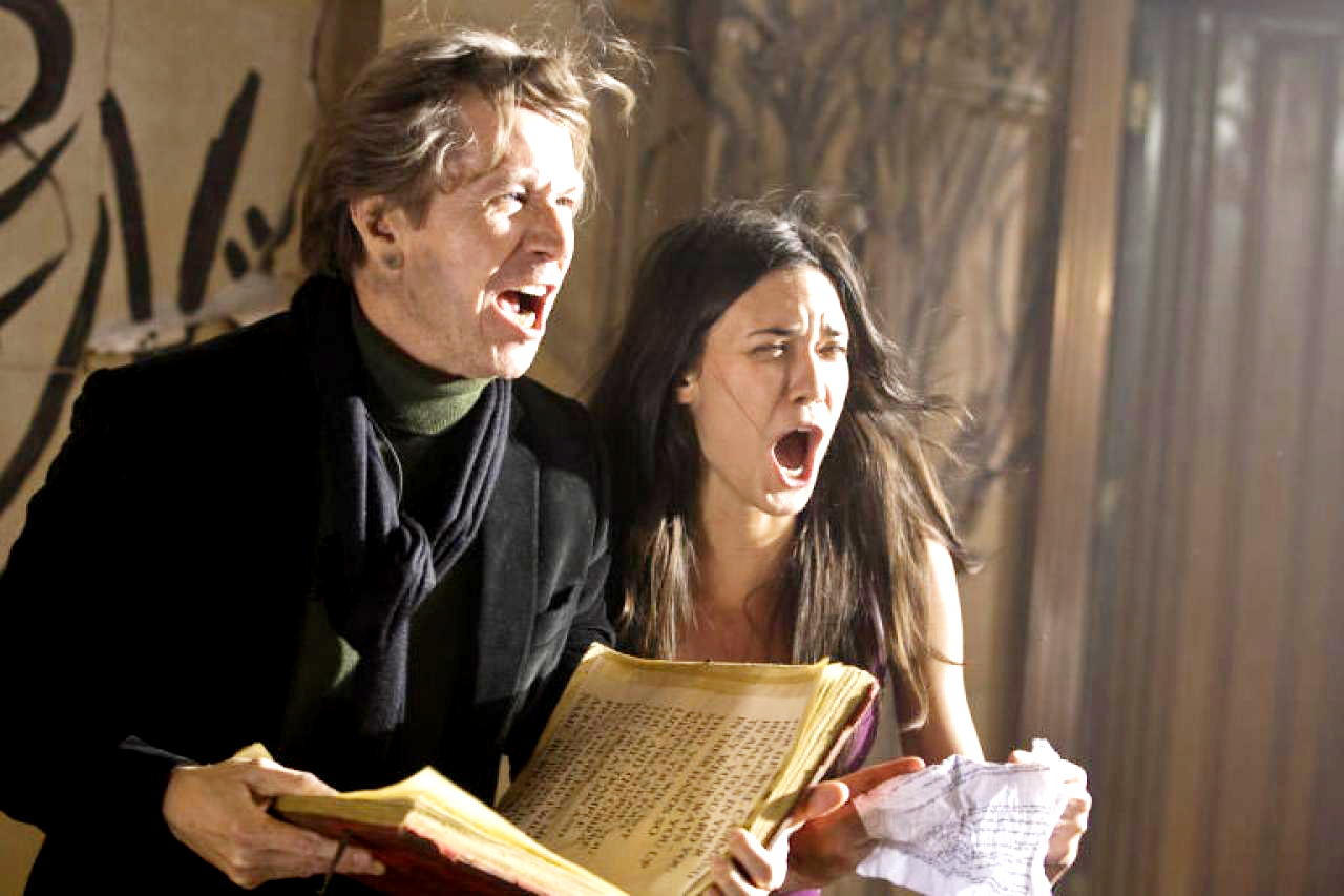 Gary Oldman stars as Rabbi Sendak and Odette Yustman stars as Casey Beldon in Rogue Pictures' The Unborn (2009)