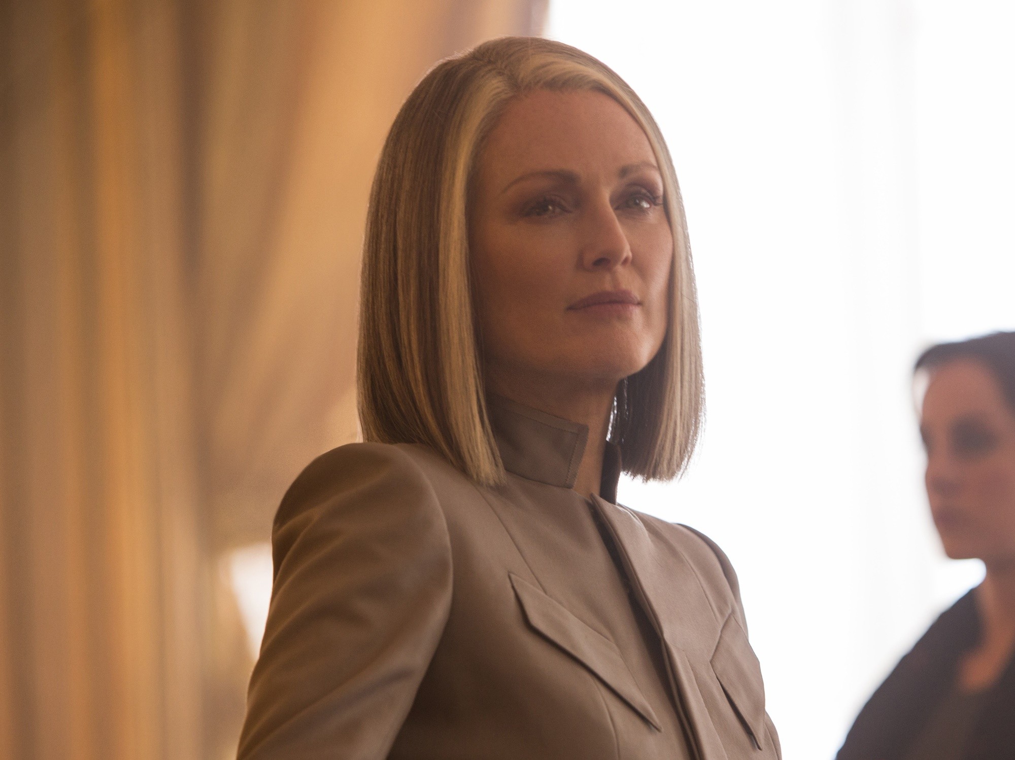 Julianne Moore stars as President Alma Coin in Lionsgate Films' The Hunger Games: Mockingjay, Part 2 (2015)