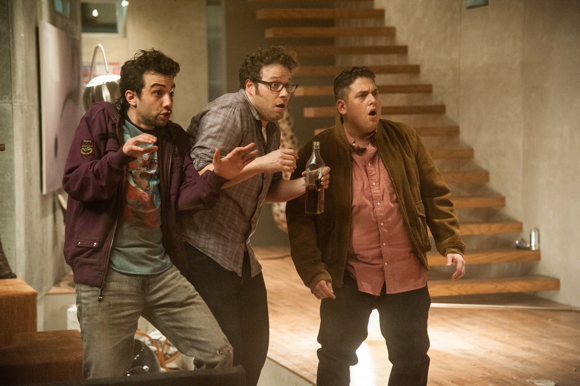 Jay Baruchel, Seth Rogen and Jonah Hill in Columbia Pictures' This Is the End (2013)
