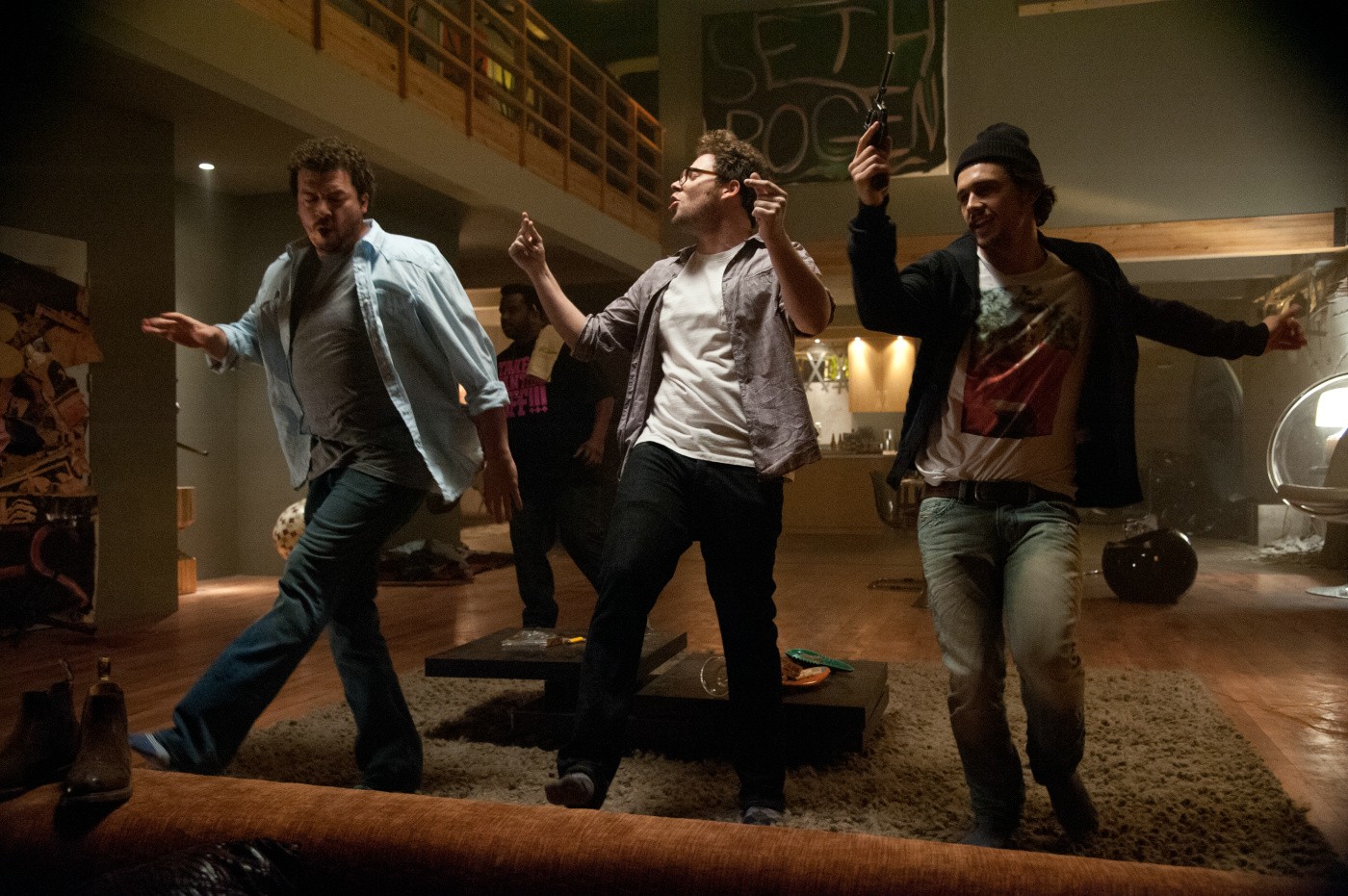 Danny McBride, Seth Rogen and James Franco in Columbia Pictures' This Is the End (2013)