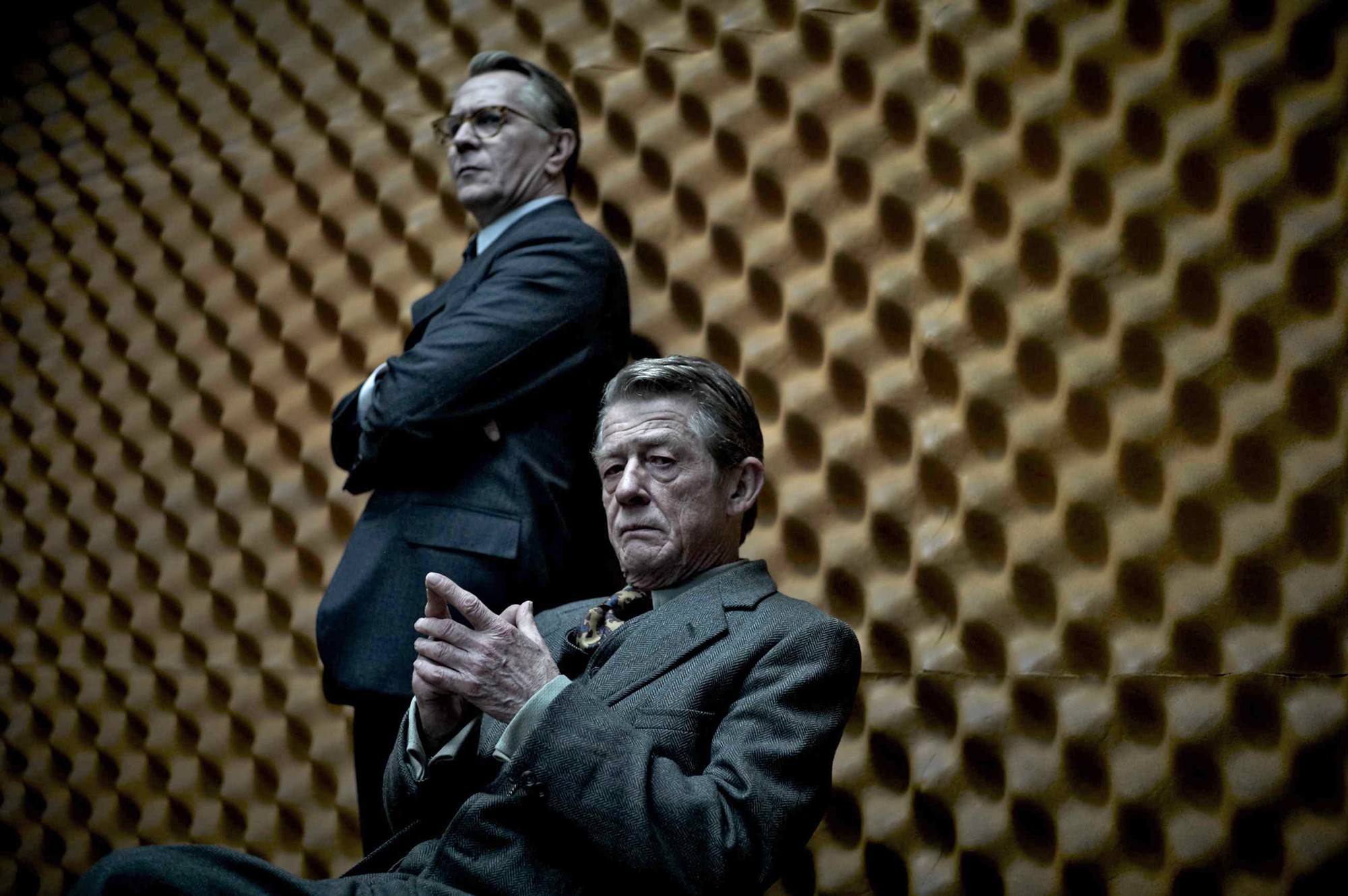 Gary Oldman stars as George Smiley and John Hurt stars as Control in Focus Features' Tinker, Tailor, Soldier, Spy (2011)