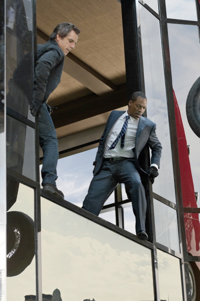 Ben Stiller stars as Josh Kovacs and Eddie Murphy stars  as Slide in Universal Pictures' Tower Heist (2011)