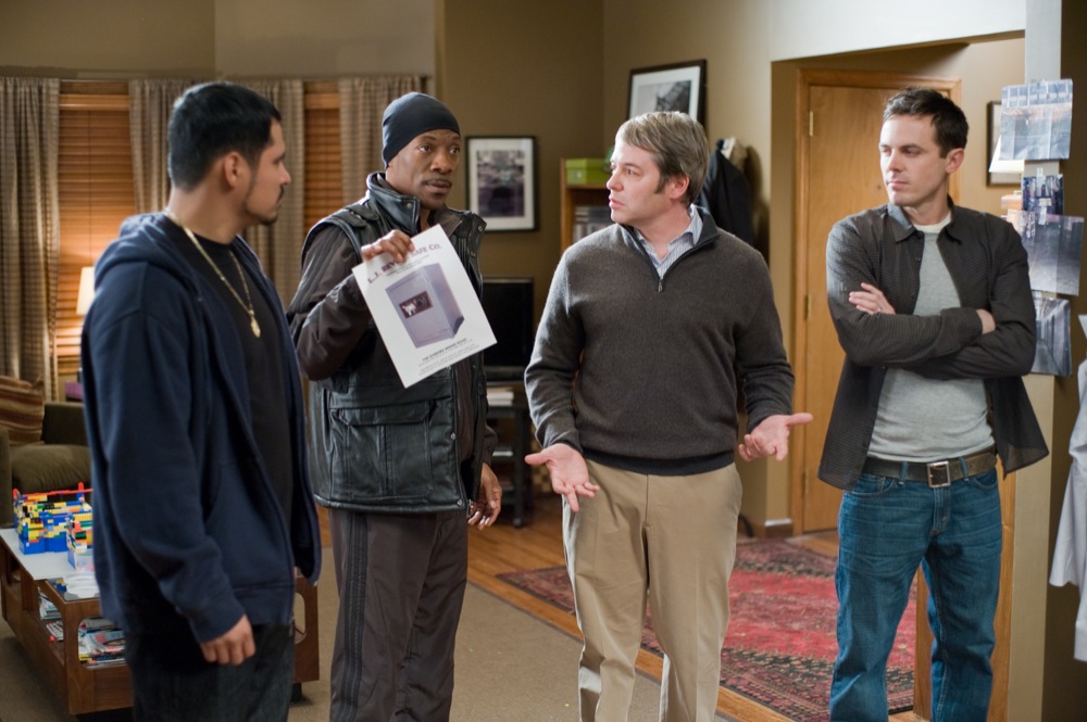 Michael Pena, Eddie Murphy, Matthew Broderick and Casey Affleck in Universal Pictures' Tower Heist (2011)