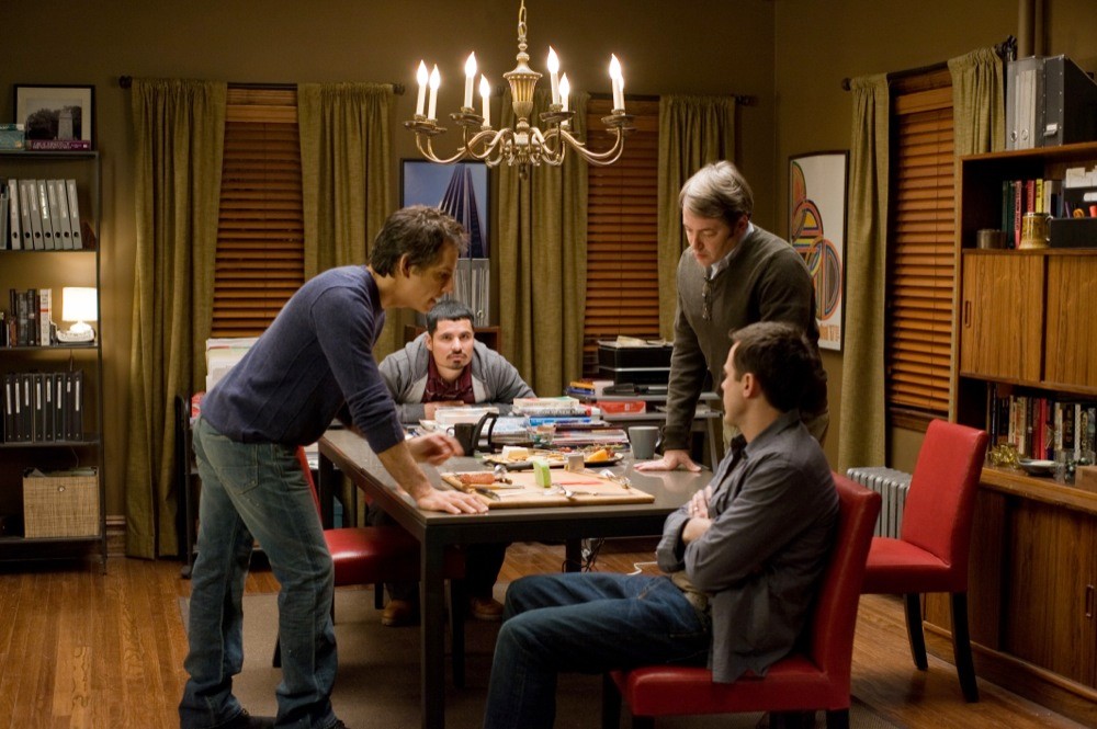 Ben Stiller, Michael Pena, Matthew Broderick and Casey Affleck in Universal Pictures' Tower Heist (2011)