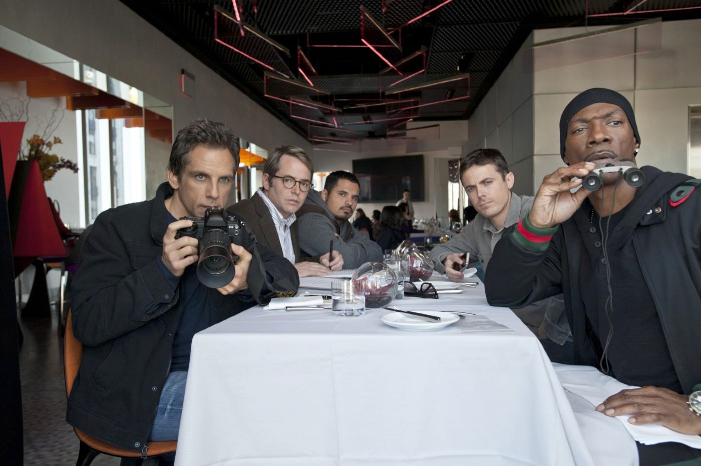 Ben Stiller, Matthew Broderick, Michael Pena, Casey Affleck and Eddie Murphy in Universal Pictures' Tower Heist (2011)