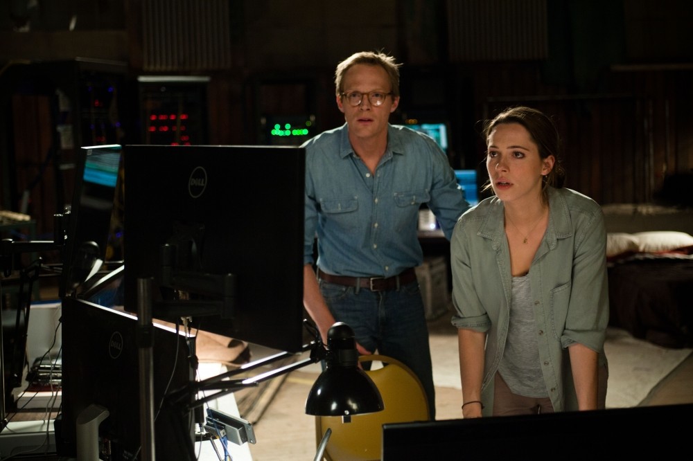 Paul Bettany stars as Max Waters and Rebecca Hall stars as Evelyn Caster in Warner Bros. Pictures' Transcendence (2014