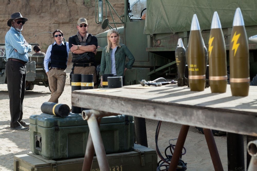 Morgan Freeman, Cillian Murphy and Kate Mara in Warner Bros. Pictures' Transcendence (2014)