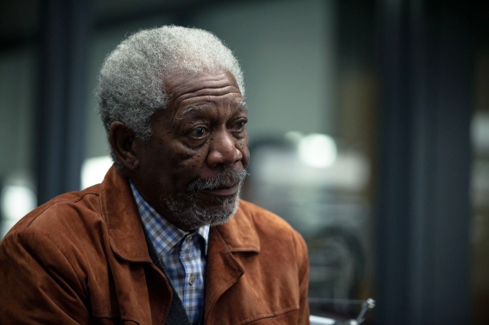 Morgan Freeman stars as Joseph Tagger in Warner Bros. Pictures' Transcendence (2014)