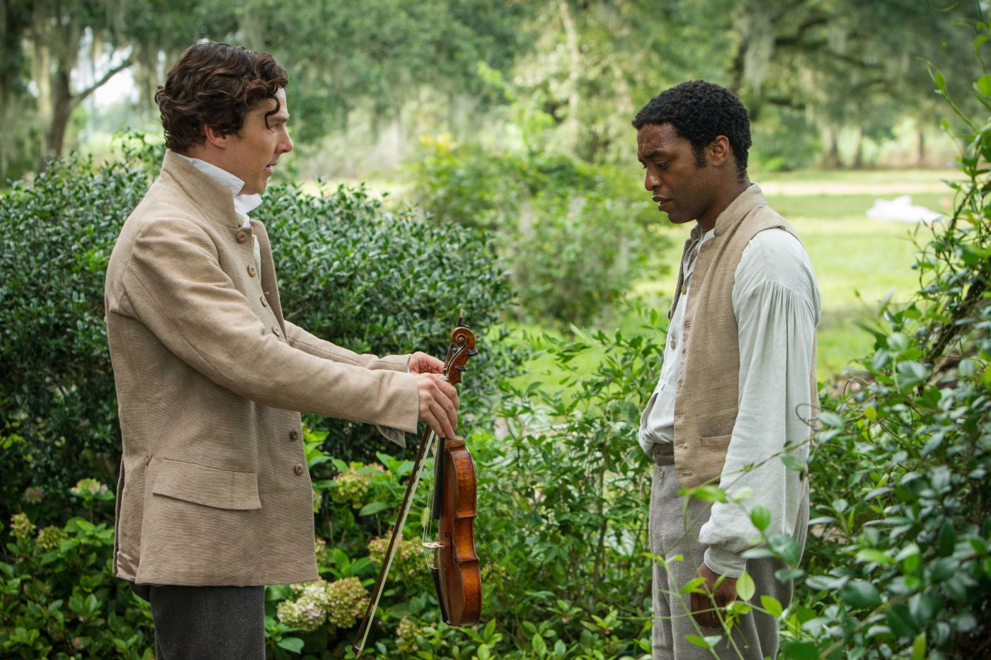 Benedict Cumberbatch stars as William Ford and Chiwetel Ejiofor stars as Solomon Northup in Fox Searchlight Pictures' 12 Years a Slave (2013)