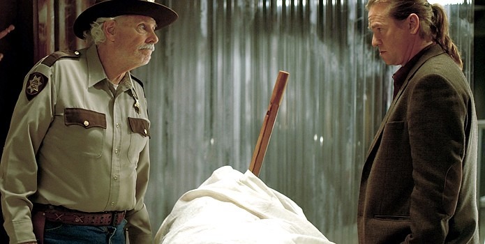 Bruce Dern stars as Bobby LaGrange and Val Kilmer stars as Hall Baltimore in American Zoetrope's Twixt (2012)