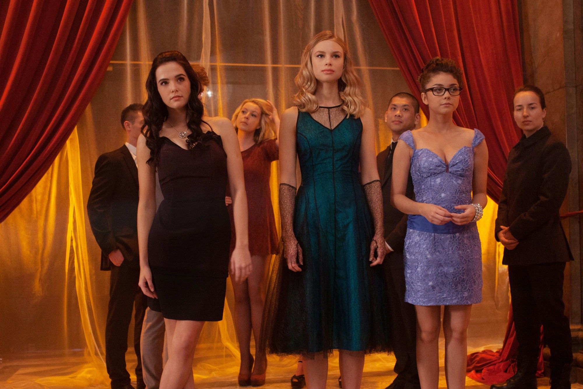 Sami Gayle, Lucy Fry and Sarah Hyland in The Weinstein Company's Vampire Academy (2014)