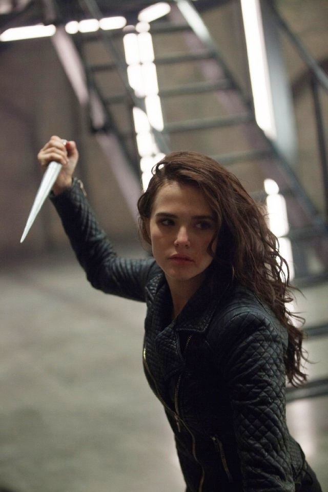 Zoey Deutch stars as Rose Hathaway in The Weinstein Company's Vampire Academy (2014). Photo credit by Laurie Sparham.