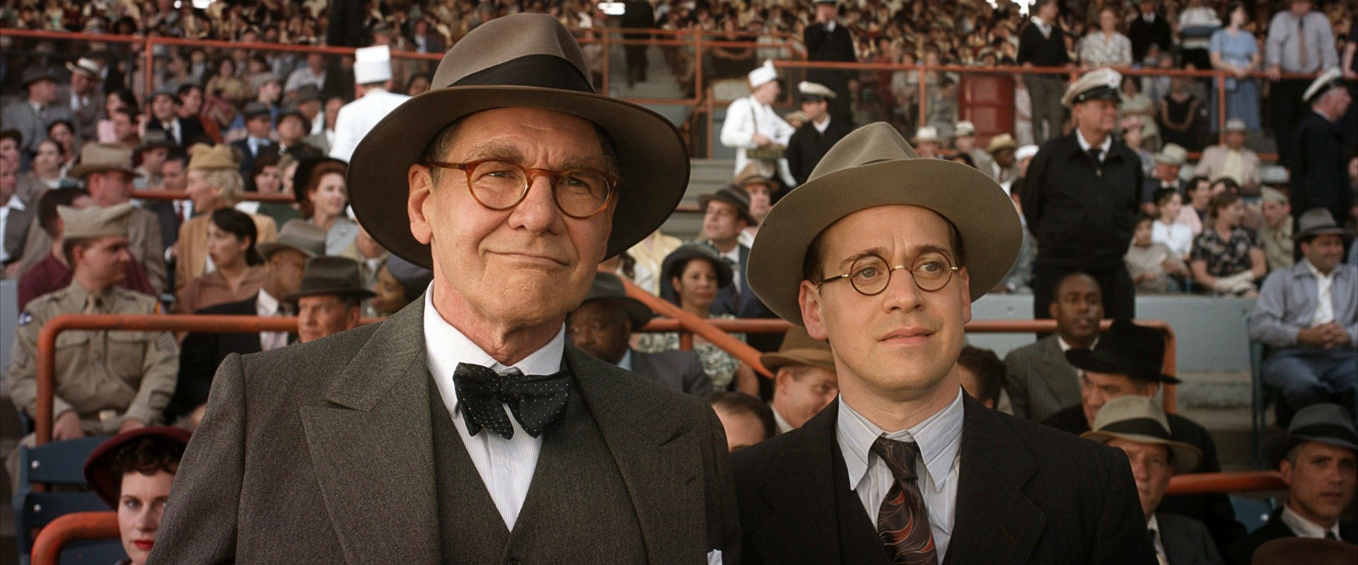 Harrison Ford stars as Branch Rickey and T.R. Knight stars as Harold Parrott in Warner Bros. Pictures' 42 (2013)