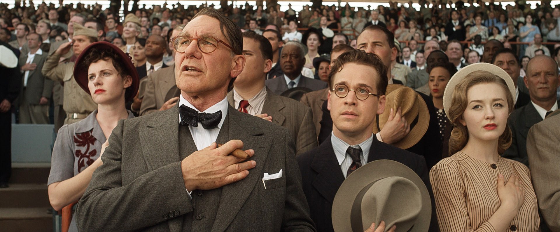 Harrison Ford stars as Branch Rickey and T.R. Knight stars as Harold Parrott in Warner Bros. Pictures' 42 (2013)