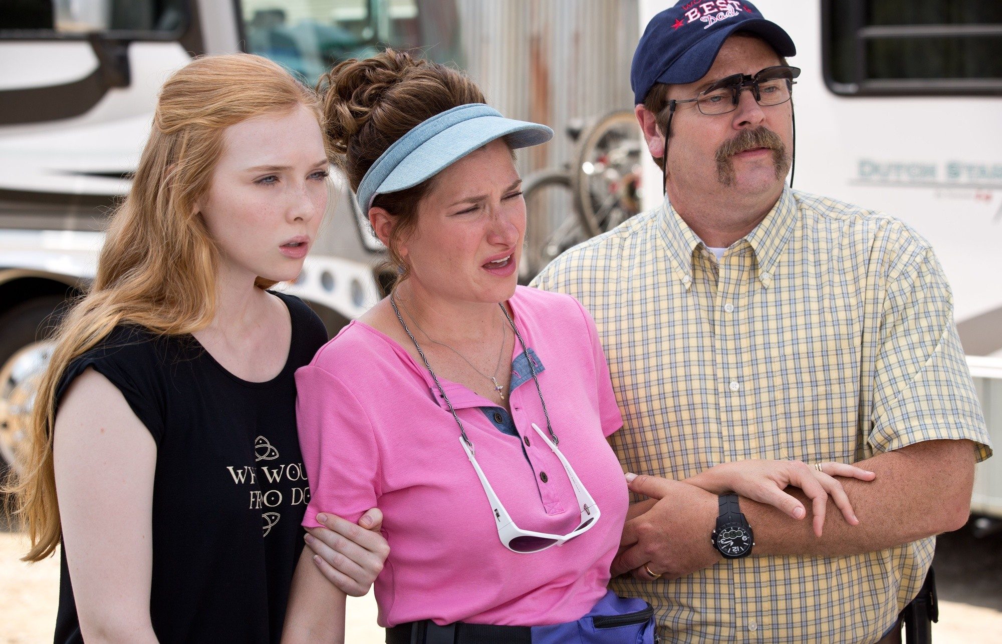 Molly C. Quinn, Kathryn Hahn and Nick Offerman in Warner Bros. Pictures' We're the Millers (2013)