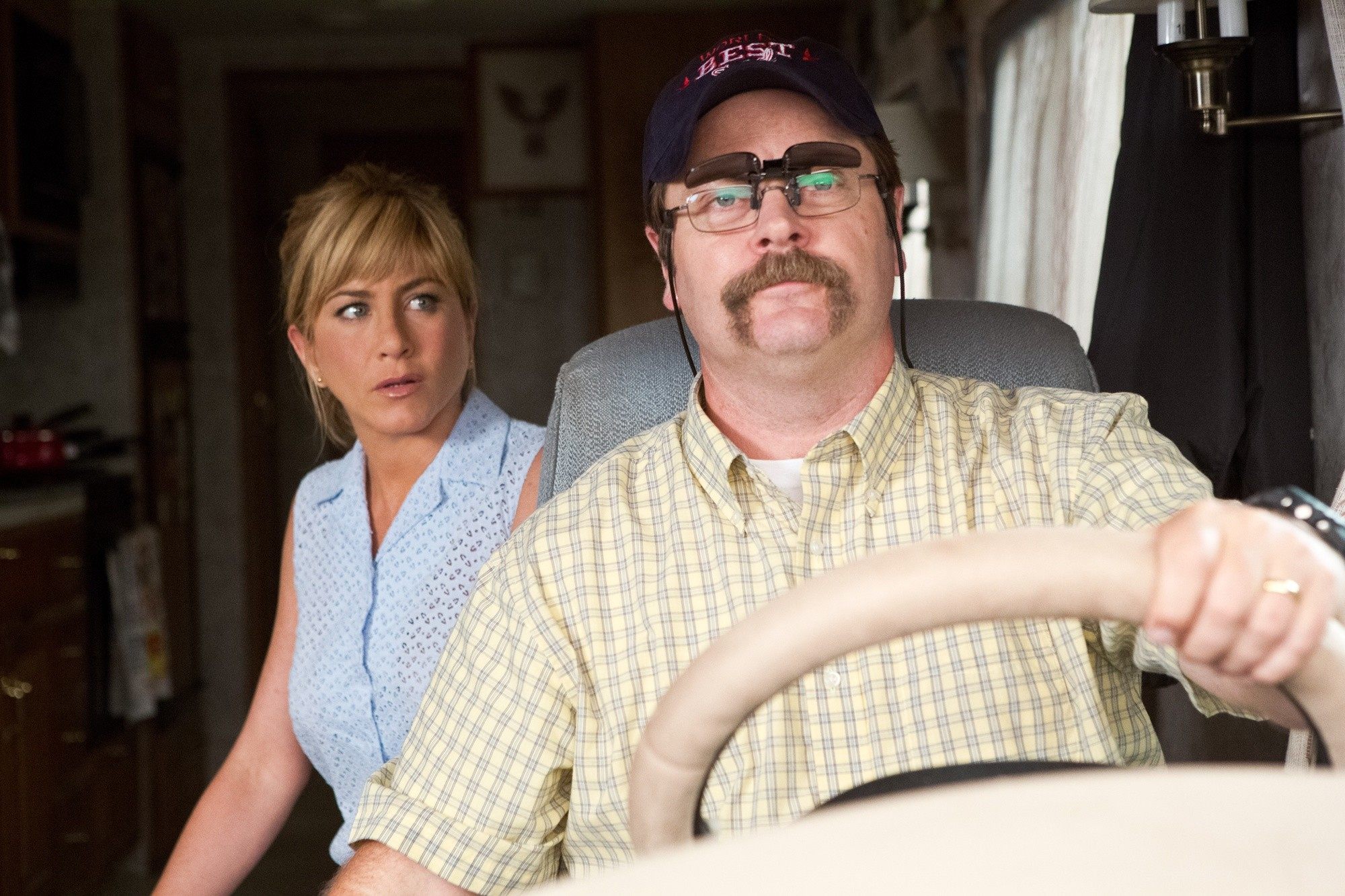 Jennifer Aniston (stars as Rose) and Nick Offerman in Warner Bros. Pictures' We're the Millers (2013)