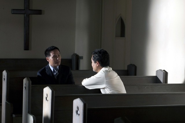 BD Wong stars as Oliver Young in Wolfe Video's White Frog (2013)