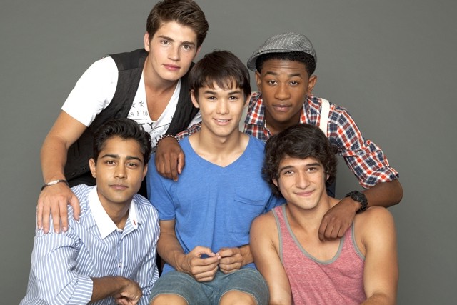 Gregg Sulkin, Booboo Stewart, Justin Martin, Manish Dayal and Tyler Posey in Wolfe Video's White Frog (2013)