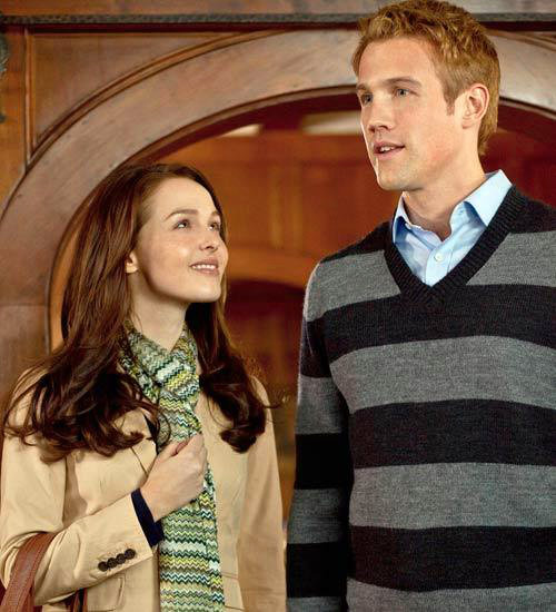 Camilla Luddington stars as Kate Middleton and Nico Evers-Swindell stars as Prince William in Lifetime's William & Kate (2011)