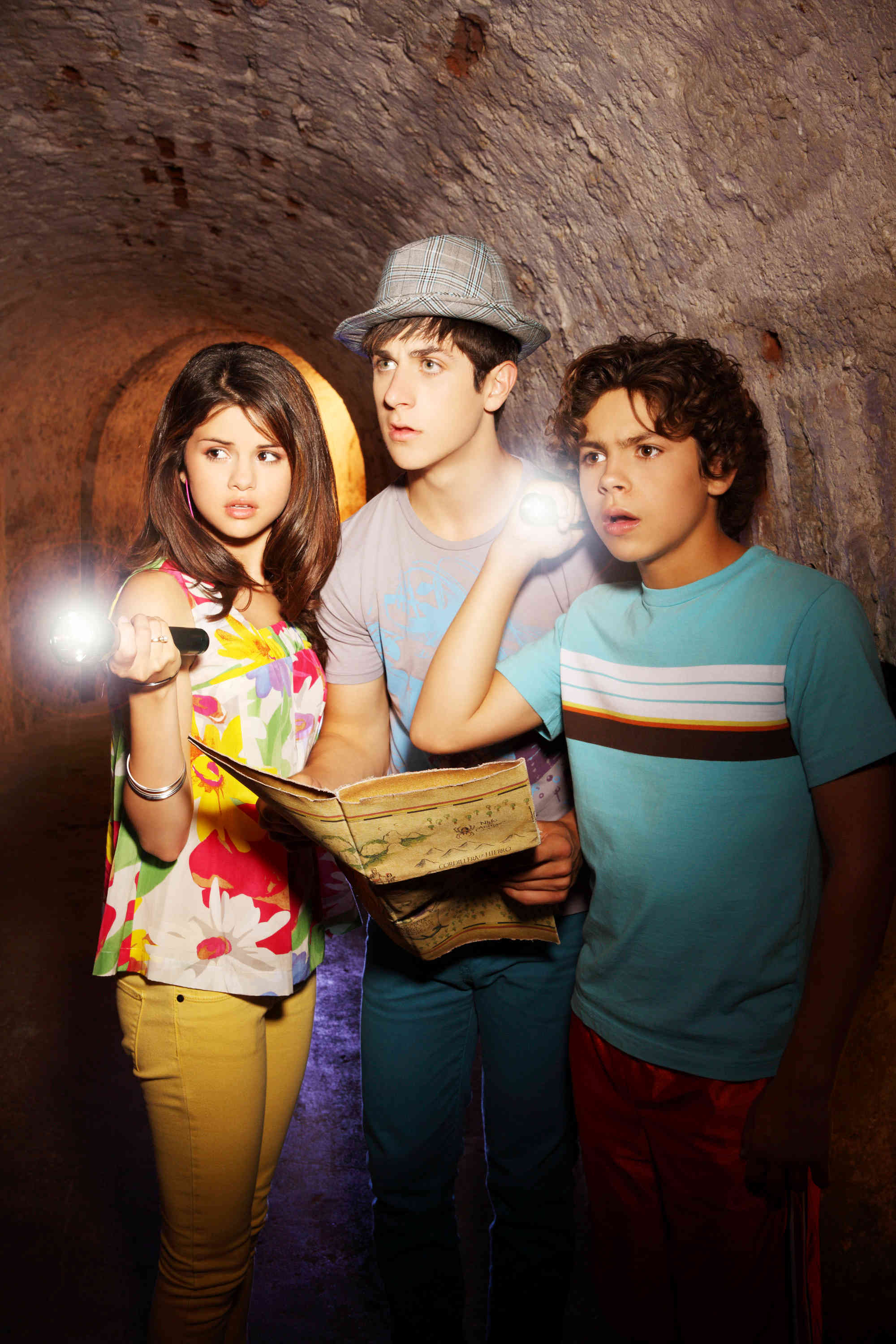 Selena Gomez, David Henrie and Jake T. Austin in Disney Channel's Wizards of Waverly Place: The Movie (2009)