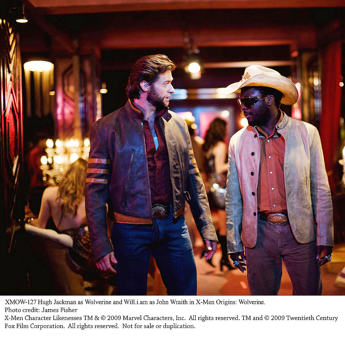 Hugh Jackman stars as Logan/Wolverine and will.i.am stars as John Wraith in The 20th Century Fox Pictures' X-Men Origins: Wolverine (2009). Photo credit by James Fisher.
