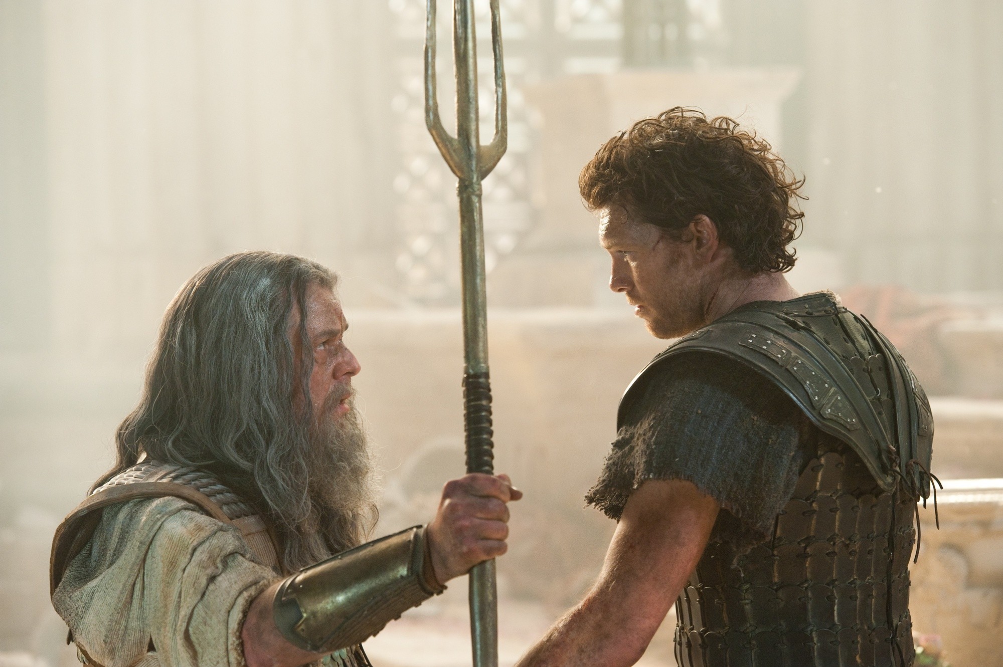 Danny Huston stars as Poseidon and Sam Worthington stars as Perseus in Warner Bros. Pictures' Wrath of the Titans (2012)