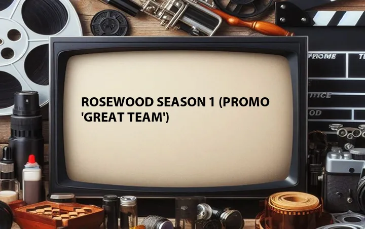 Rosewood Season 1 (Promo 'Great Team')