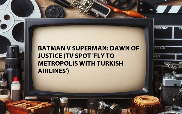 Batman v Superman: Dawn of Justice (TV Spot 'Fly to Metropolis with Turkish Airlines')