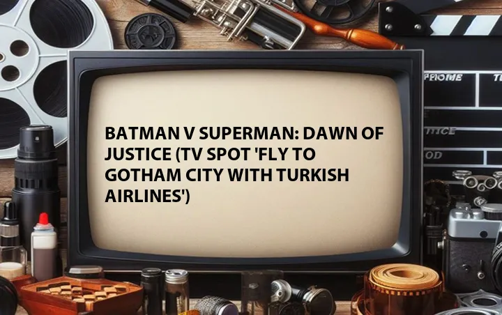 Batman v Superman: Dawn of Justice (TV Spot 'Fly to Gotham City with Turkish Airlines')