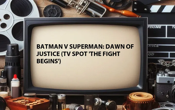Batman v Superman: Dawn of Justice (TV Spot 'The Fight Begins')