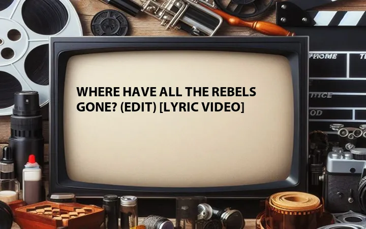 Where Have All the Rebels Gone? (Edit) [Lyric Video]