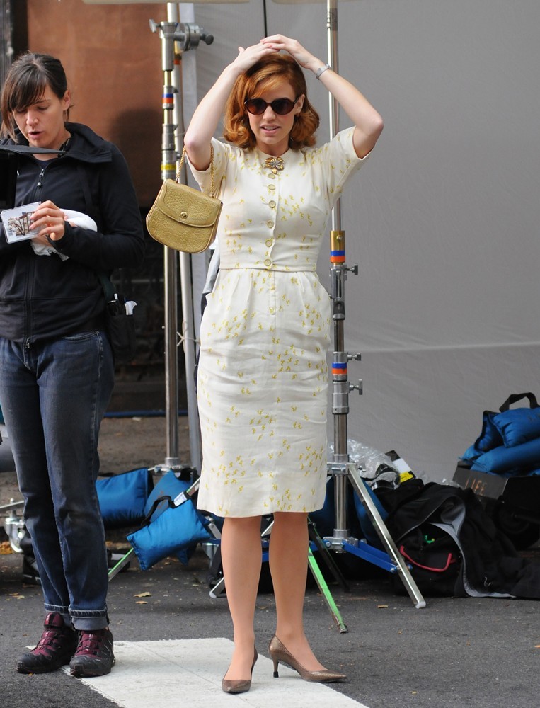 Kelli Garner on The Set of Pan Am Filming on Location in Brooklyn