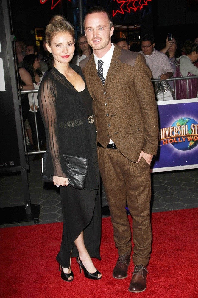 Lauren Parsekian Aaron Paul The Thing Los Angeles Premiere