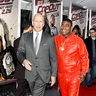 Bruce Willis, Tracy Morgan in The NY Movie Premiere of 'Cop Out'