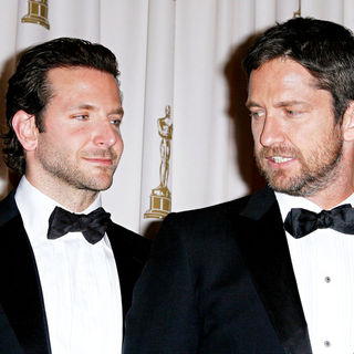 Bradley Cooper, Gerard Butler in The 82nd Annual Academy Awards (Oscars) - Press Room