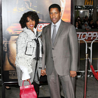 Pauletta Pearson, Denzel Washington in Los Angeles Premiere Of "Unstoppable"