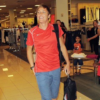 Abby Wambach in The U.S. Women's National Soccer Team Appears at Macy's Town Center Mall