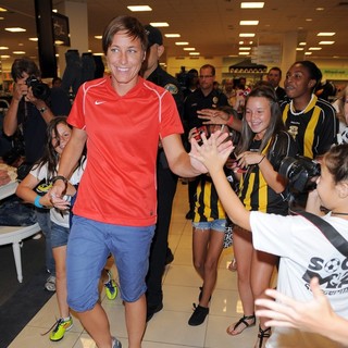 Abby Wambach in The U.S. Women's National Soccer Team Appears at Macy's Town Center Mall