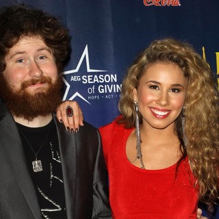 Casey Abrams, Haley Reinhart in The 4th Annual Holiday Christmas Tree Lighting Ceremony and The Opening of LA Kings
