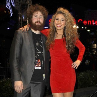 Casey Abrams, Haley Reinhart in The 4th Annual Holiday Christmas Tree Lighting Ceremony and The Opening of LA Kings