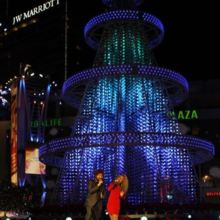 Haley Reinhart, Casey Abrams in The 4th Annual Holiday Christmas Tree Lighting Ceremony and The Opening of LA Kings