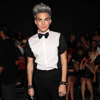 Adam Lambert in Mercedes-Benz New York Fashion Week Spring-Summer 2013 - Falguni and Shane Peacock - Front Row
